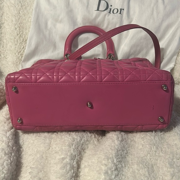 Dior Pink Cannage Leather Large Lady Dior Tote - Picture 4 of 15